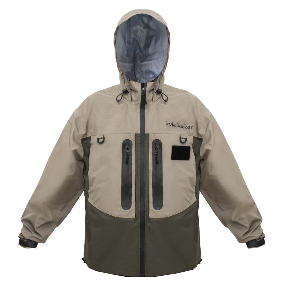 Fly respirável pesca Wading Jacket dos homens, Vadeadores pesca impermeável, Roupa de caça ao ar livre, Roupa nova