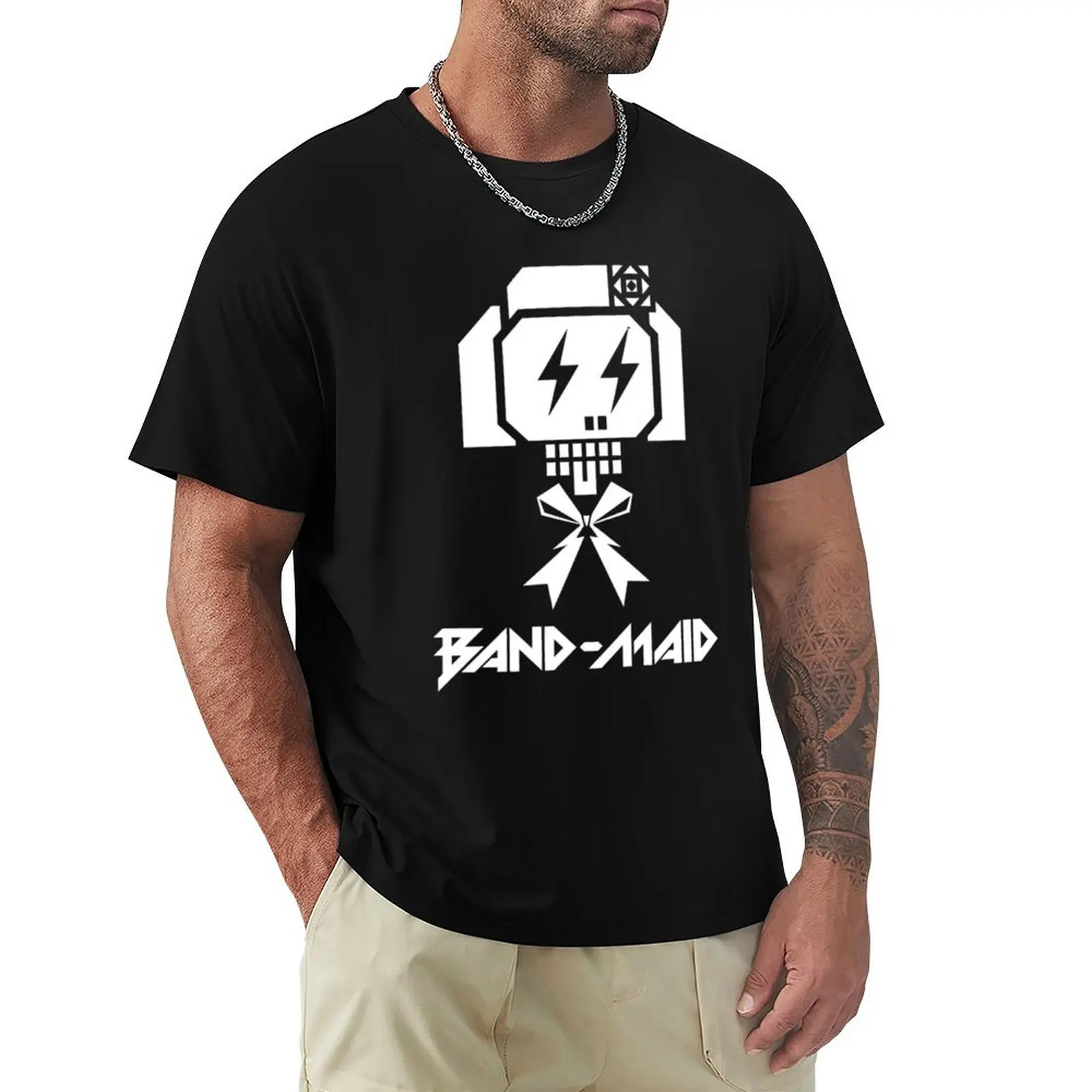 

Maid Japanese Band T-shirt heavyweights tops tees new edition T-shirts for men cotton