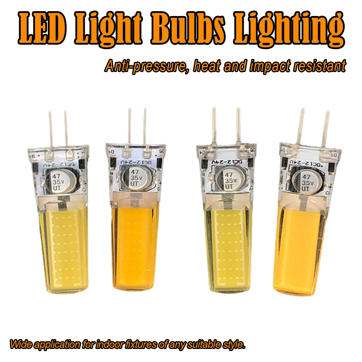 Ampoule LED G4 GY6.35 5W 12V Silicone - 360° 3000K-6500K, Économique 50000h, Pour Lumières Intérieures