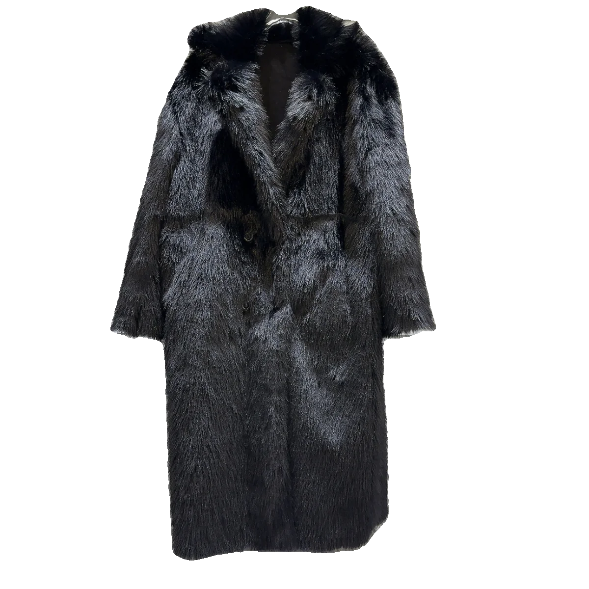 Hot Girl Style Long Faux Fur Trench Coat Women 2023 Fall Winter New Suit Collar Environmental Protection Furry Jacket Female