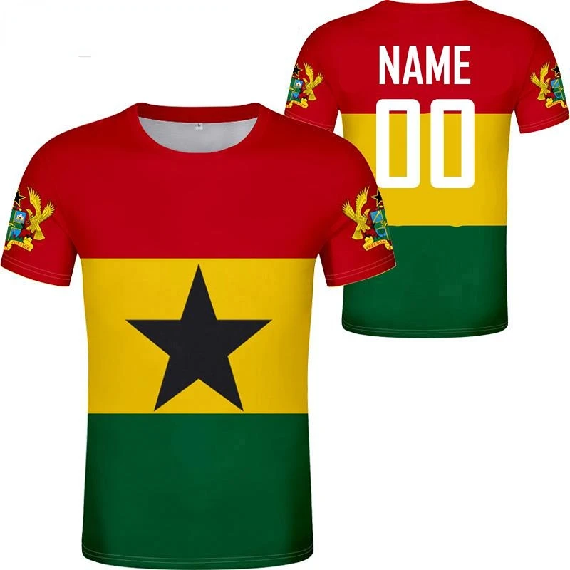 

Custom Any Name Number GHANA 3D T-shirt GH GHA Nation Flag Soccer T-shirts clothes For Men Women Gifts