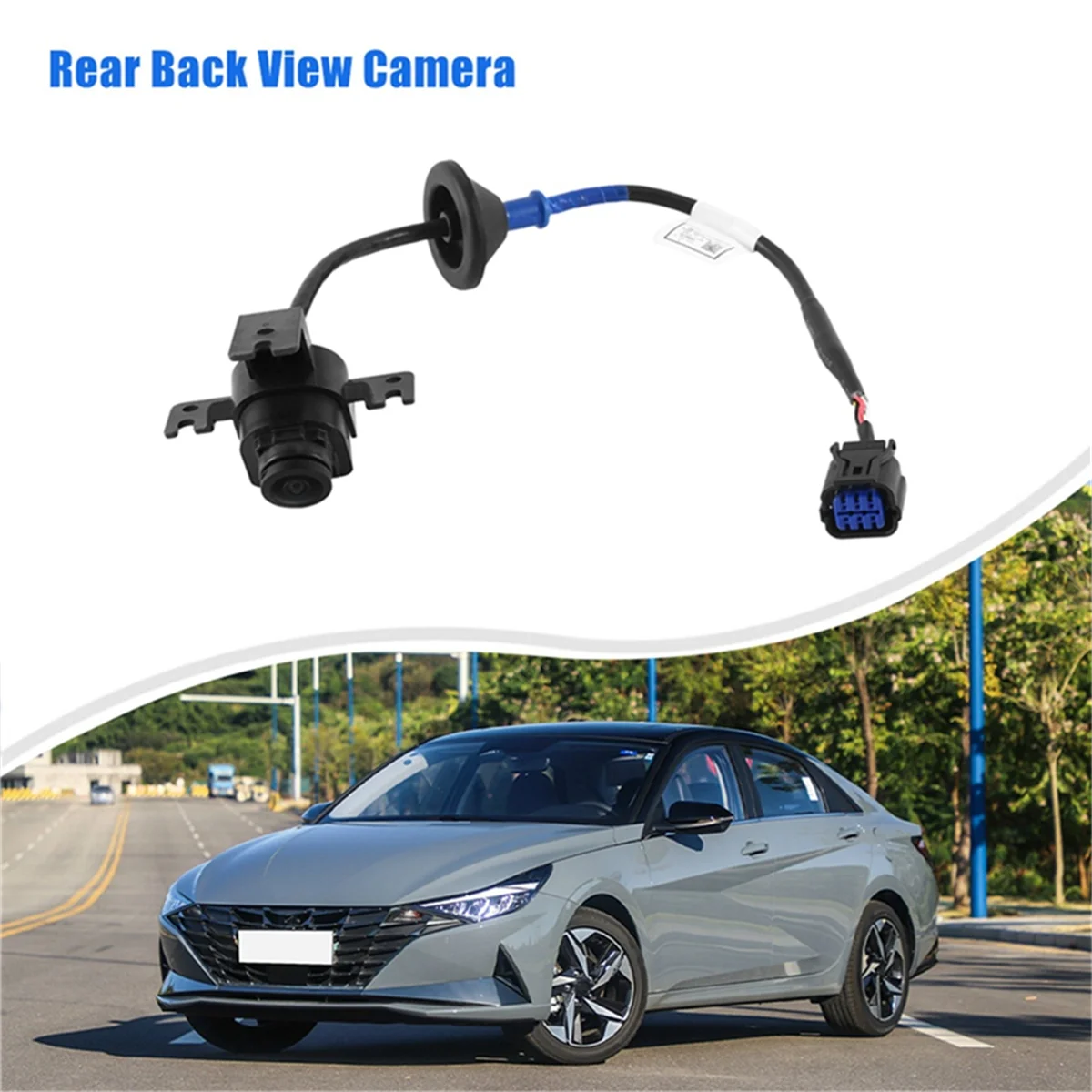 #373J 99240AA200, 99240AA210 Back View Reversing Assist Camera for Hyundai Elantra N Line-(Black)