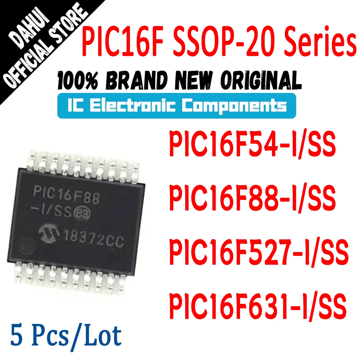 

PIC16F54-I/SS PIC16F88-I/SS PIC16F527-I/SS PIC16F631-I/SS PIC16F54 PIC16F88 PIC16F527 PIC16F631 PIC16F PIC IC MCU Chip SSOP-20