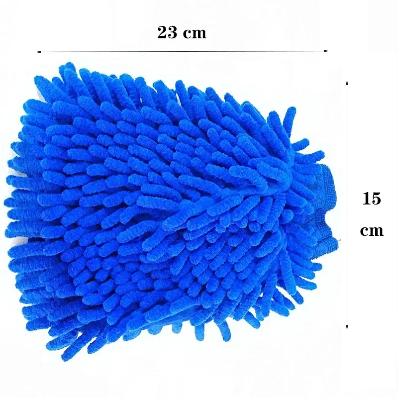 Double-sided Car Care Cleaning Gloves Cleaning Cloth Towel Mitt Car Accessories Microfiber Washable Car Washing Gloves washing 3