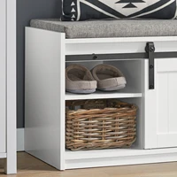 Shoe bench with seat and storage