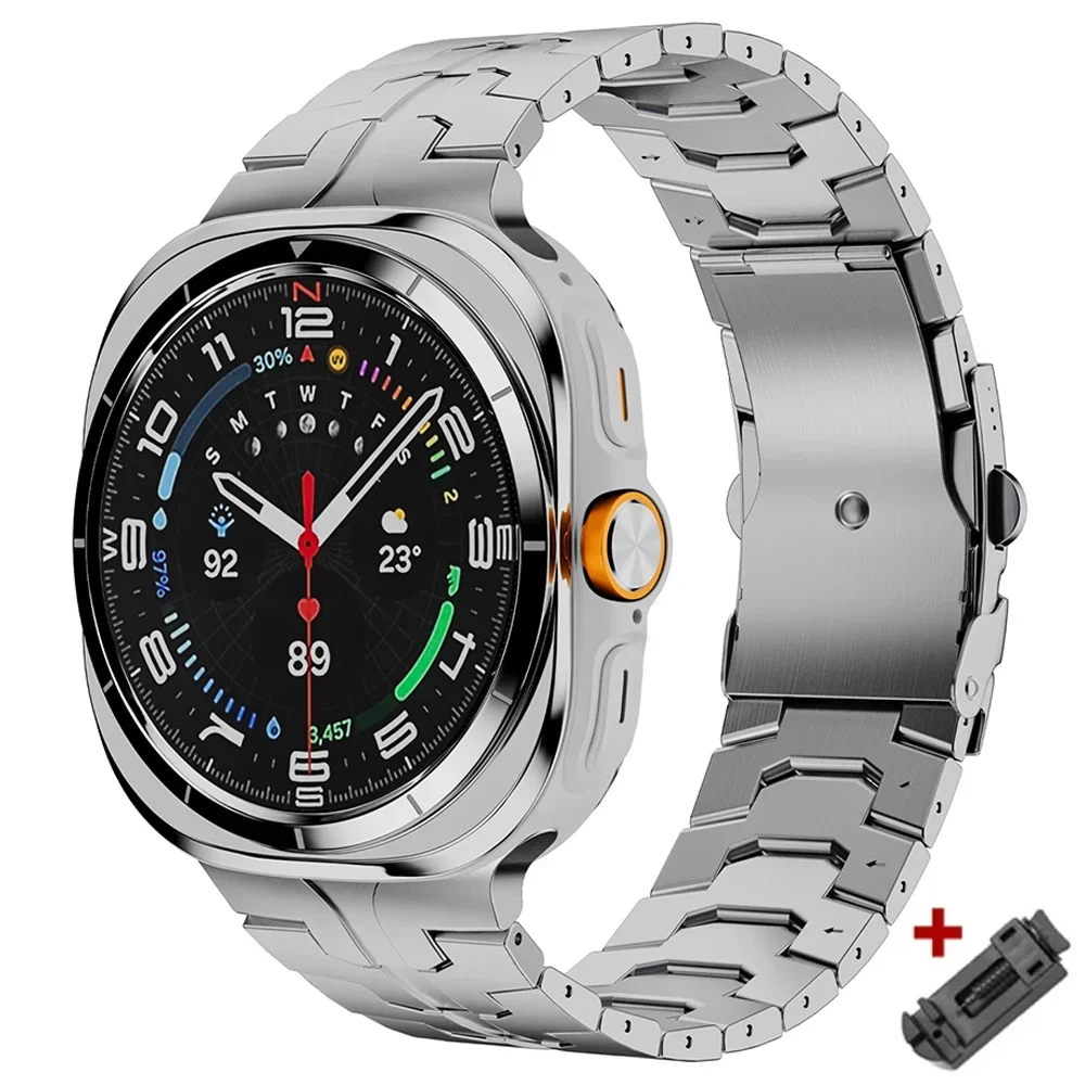 Luxury Men's Stainless Steel Watch Bracelet - No-Gap Design