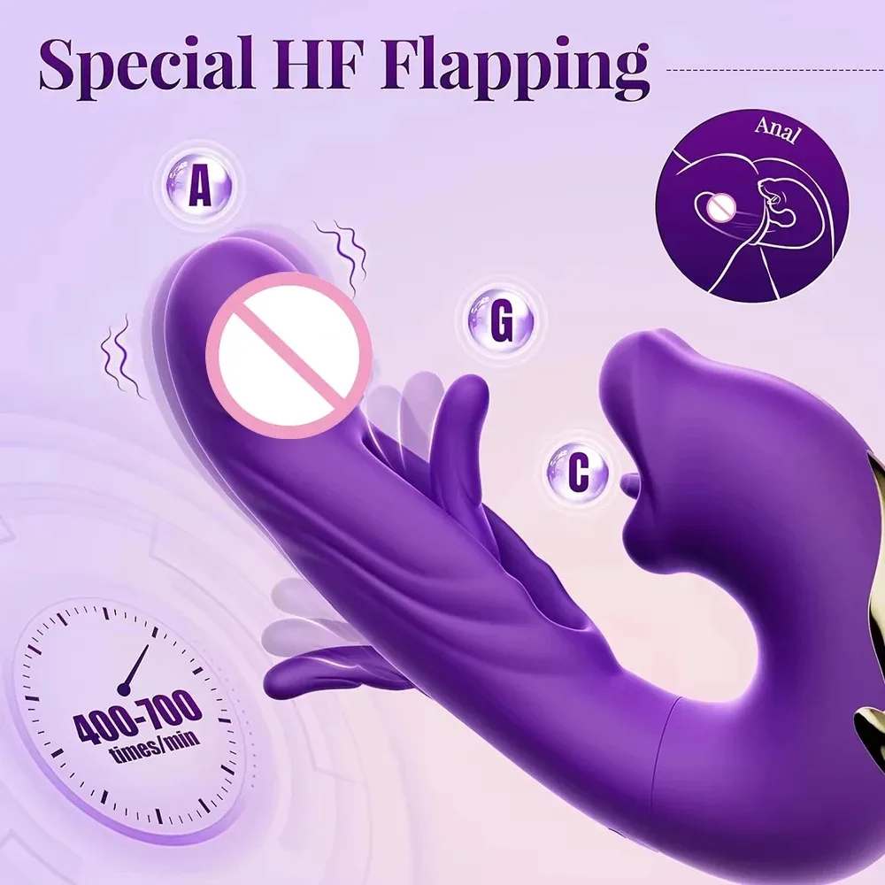 Flapping Dildo Vibrator for Women Tongue Lips Licking Clit Clitoral Sucker Vagina Stimulator G Spot Vibrators Adult Female Goods