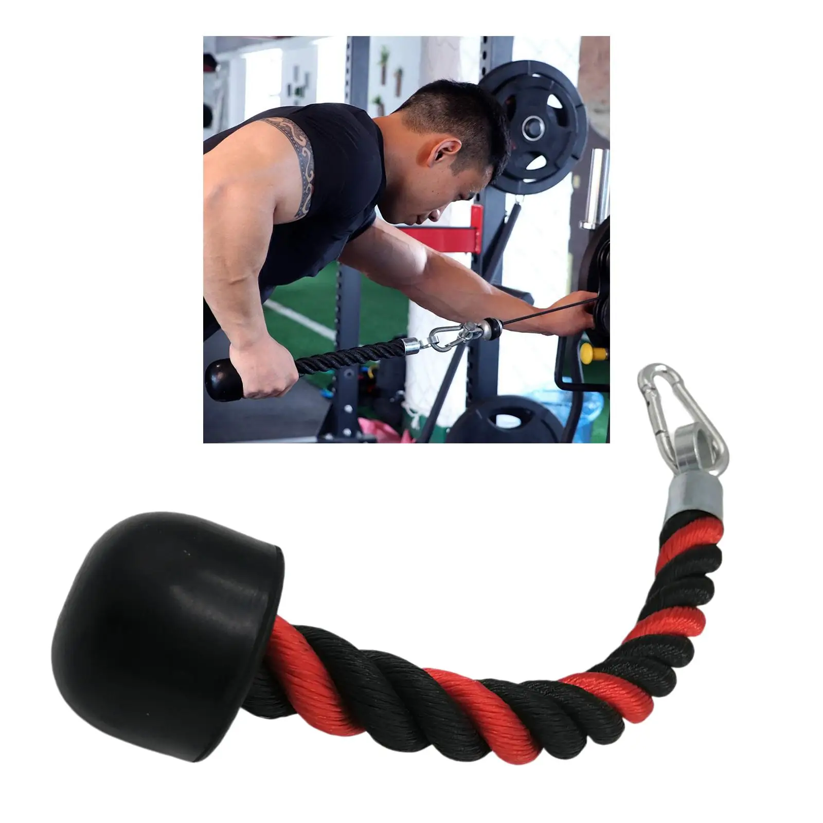 TRICEP ROPE PULL Down Biceps Poulie Bandes D'exercice Prise En Main