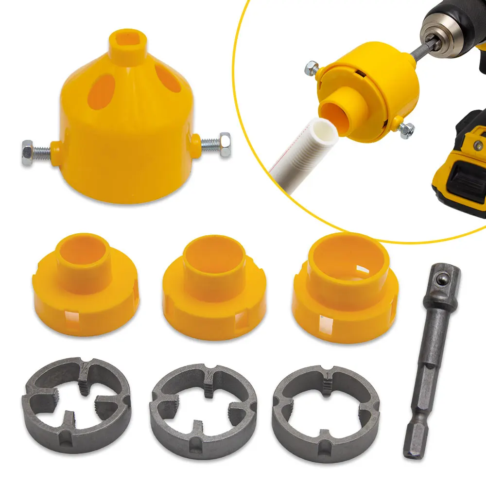 8pc Plastic Water Pipe Board Teeth Tap Wrench Hand Drill For Changing Water Pipe Threading Tool Accessories Set_voghion.com