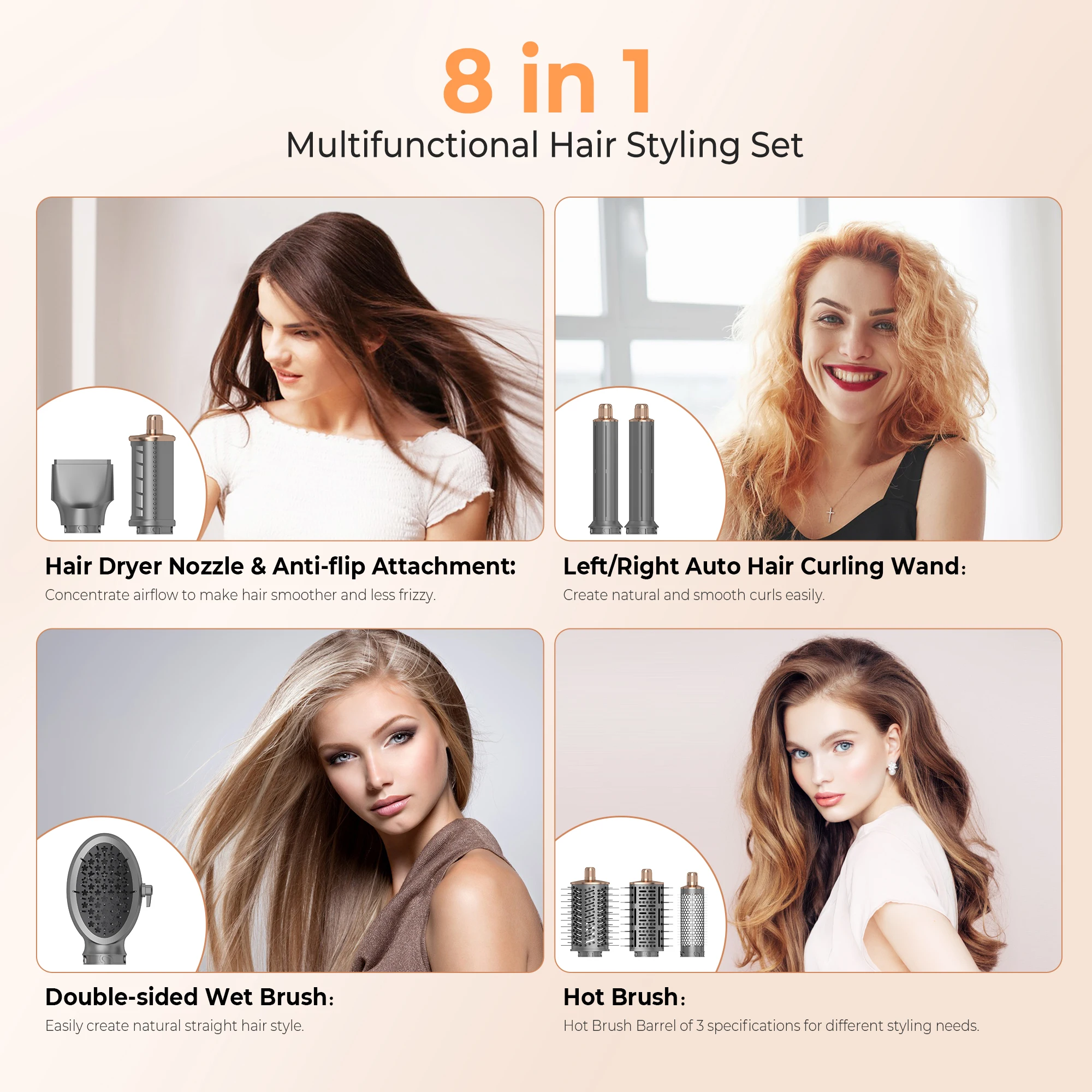8 in 1 Hair Dryer Styler Tools Set