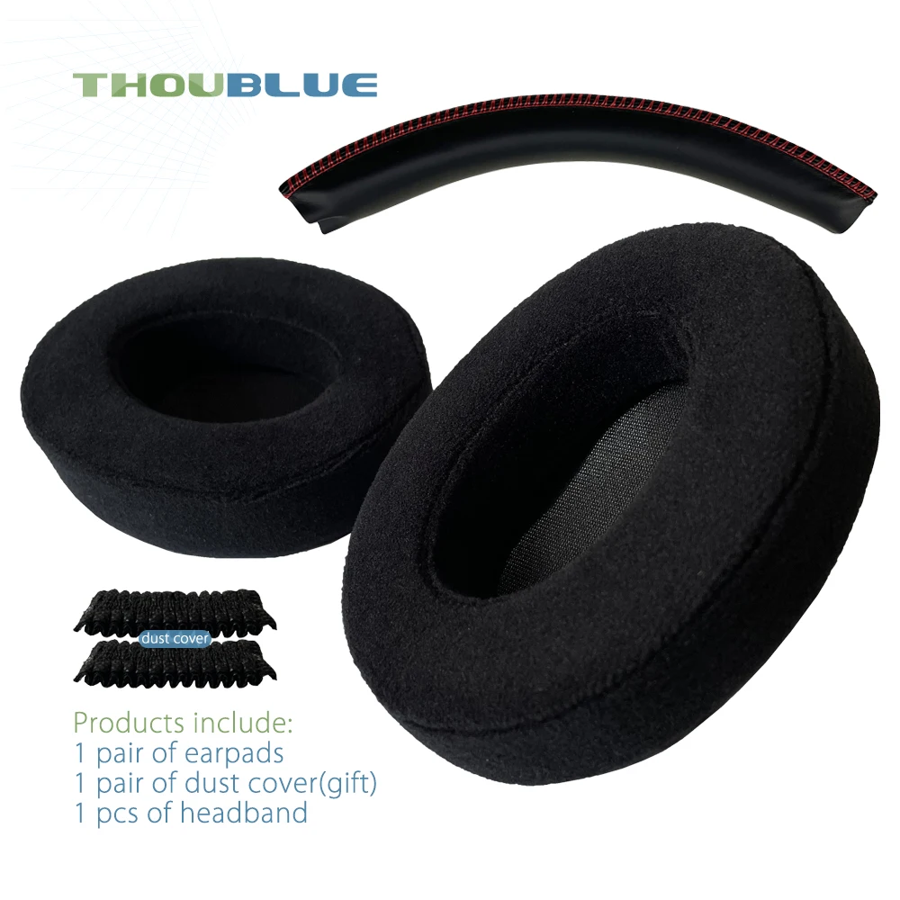Premium Replacement Memory Foam Ear Pads - Silver Edition