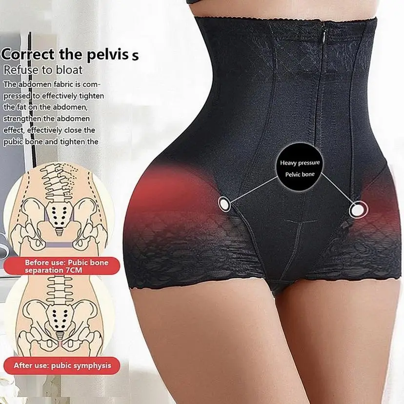 1 Pcs New Tummy Control Panties Women Zipper Body Shaper High Waist Shaper Pants Seamless Shapewear Postpartum Panties
