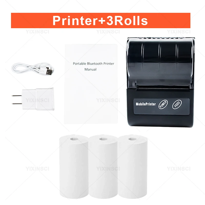 canon ivy mini photo printer Wireless Mini Bluetooth Thermal Printers Portable Thermal Receipt Printer 58mm Mobile Phone Android POS PC Type-C impressora mini portable thermal printer Printers