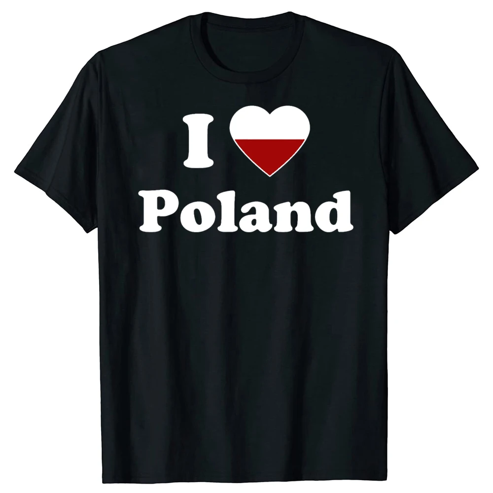 Lustige ICH Liebe Polen Rote Herz Polnischen T Shirts Männer Frauen Baumwolle Humor Streetwear T-shirt Kurzarm Unisex Lose Kleidung