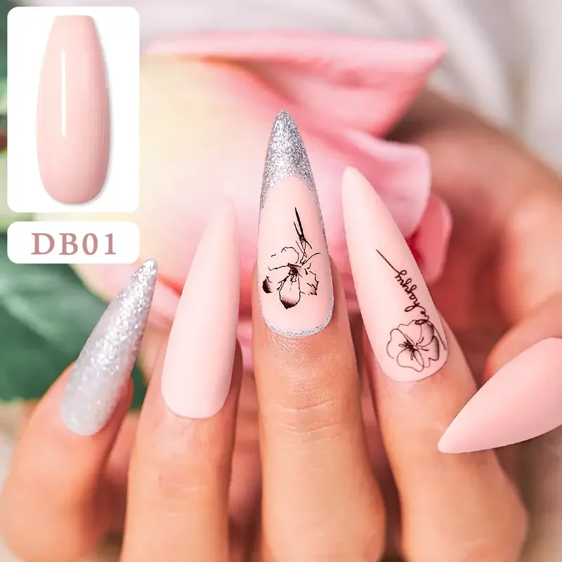 Mtssii 10PCS Nude Pink Gel Nail Polish Set Semi Permanent Soak Off UV Led Hybrid Varnish Art Gel Kits Nail Supplies 3