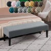1pc Solid silver fox fur elastic dustproof bench cover with rope decoration and beautification 1