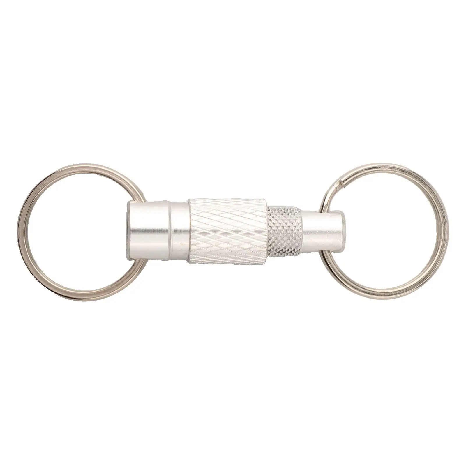 Befestigen Sie an Taschen für Outdoor-Aktivitäten ° Rotations-Schlüsselanhänger, Doppelring-Schnalle, hochfestes Aluminium, innovatives Design – Detail 5