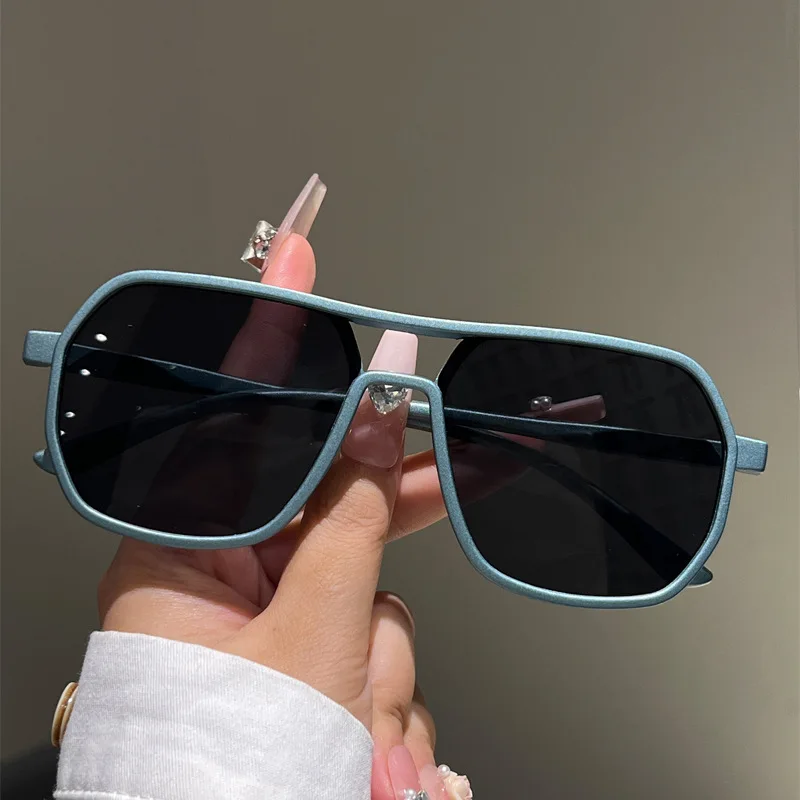 Vintage quadratische Sonnenbrille für Damen und Herren, rechteckige Sonnenbrille, ovale Sonnenbrille für Damen und Herren – Detail 10