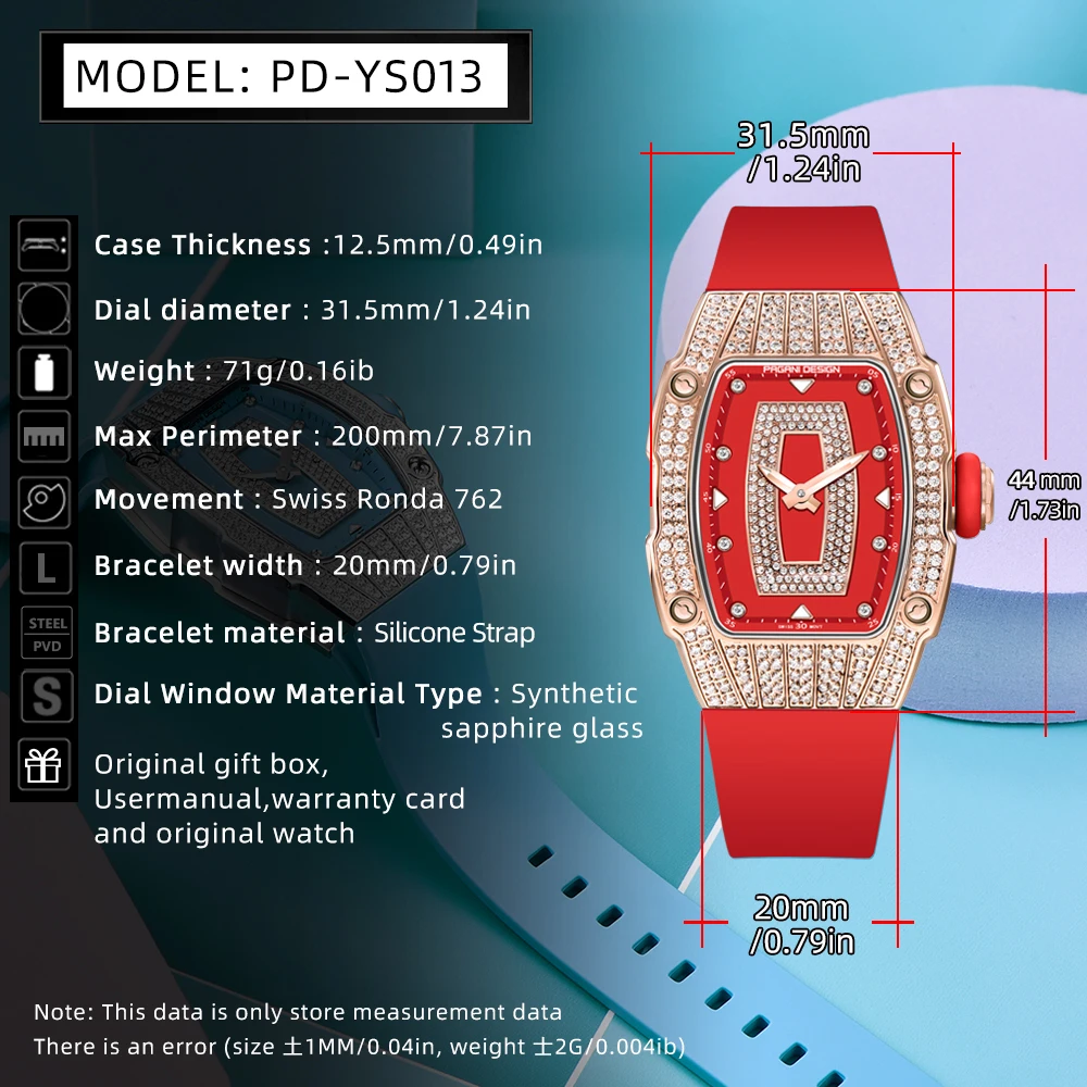 PAGANI DESIGN Watches Women Top Brand Luxury Rose Gold Quartz Watch Women Diamond Waterproof Ladies Watches For Free Shipping