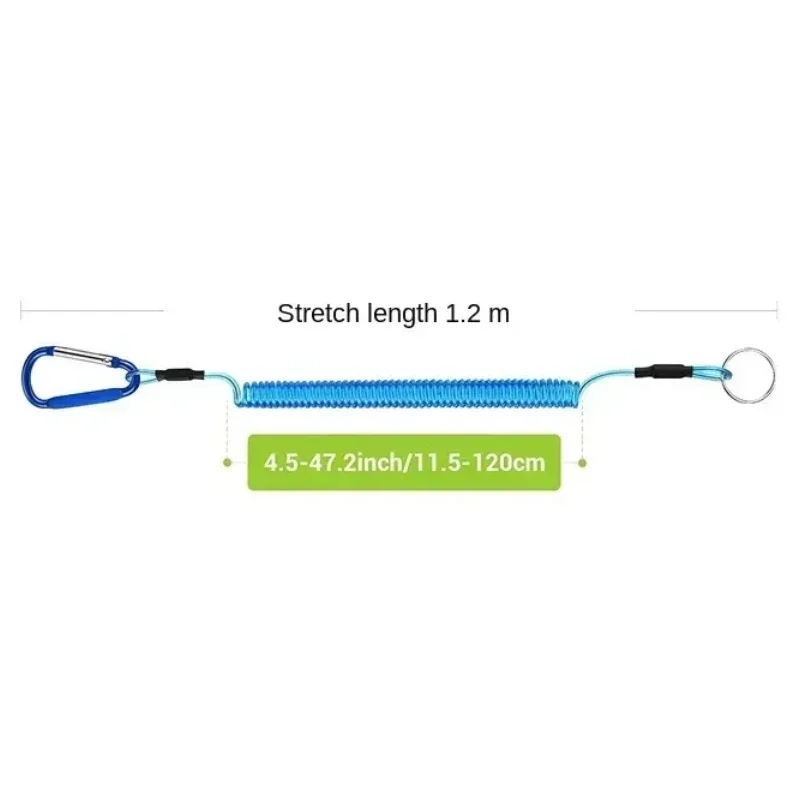new 1pc Tactical Retractable Elastic Rope Anti-Lost Security Tool for Outdoor Hiking Camping Fishing Phone Keychain Lanyards