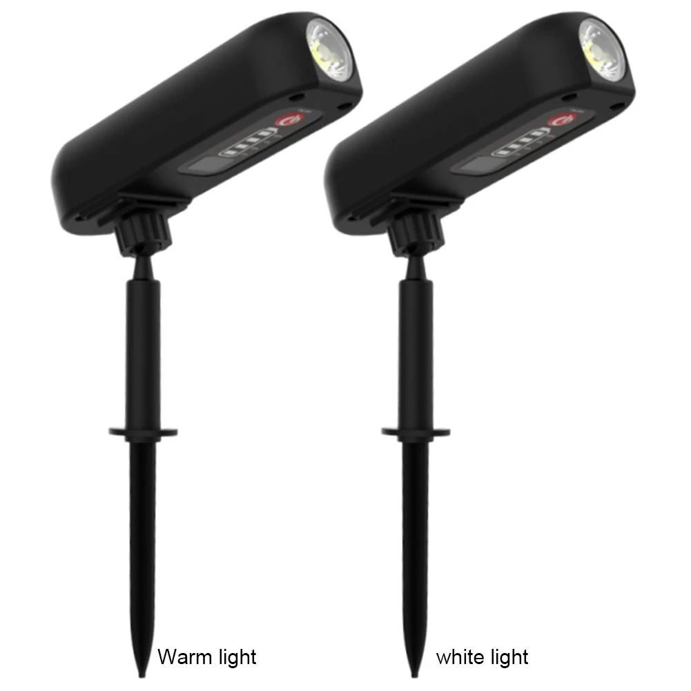 LED 태양광 야외 조경 스포트라이트, IP65 방수, 최대 10 시간 지속, 무선 정원 스포트라이트, 공원 정원 통로