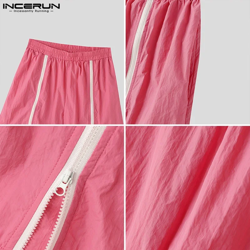 INCERUN 2024 Korean Style Shorts Mens Summer Lightweight Zipper Design Shorts Male Leisure Streetwear City Walk Gym Shorts S-5XL 5