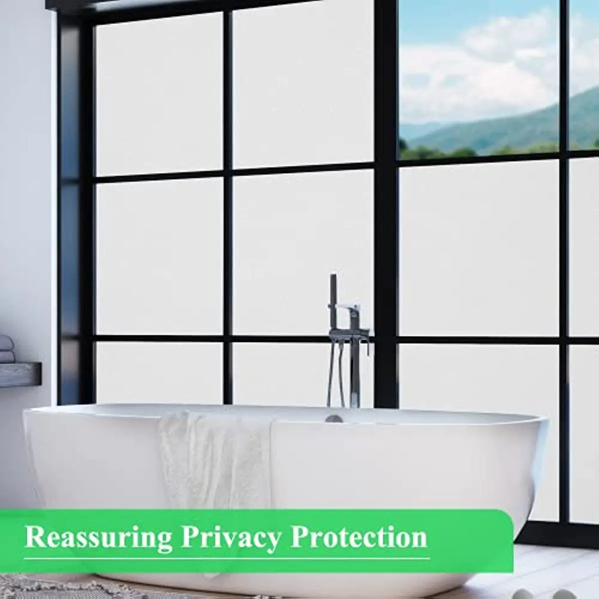 Window Privacy Film Frosted Removable Glass Covering Bathroom Opaque Static Cling Heat Control Door Sticker Home Office window privacy film