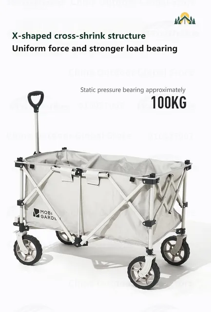 Carrello Pieghevole Da Giardino 100L - Porta Fino A 150kg Con Ruote Large - Foto 8