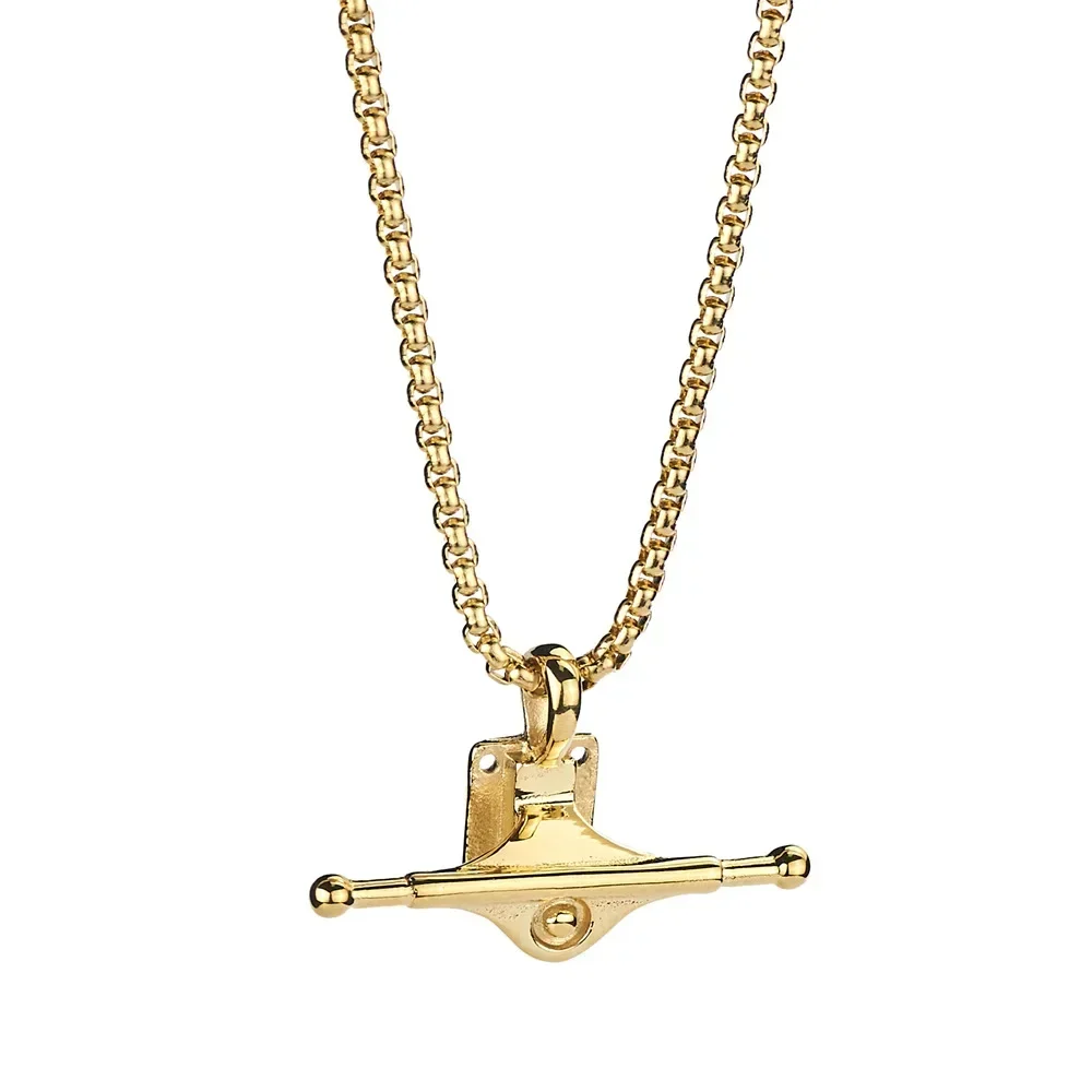 HIJONES Collana Skatebord da Uomini in Acciaio Inossidabile