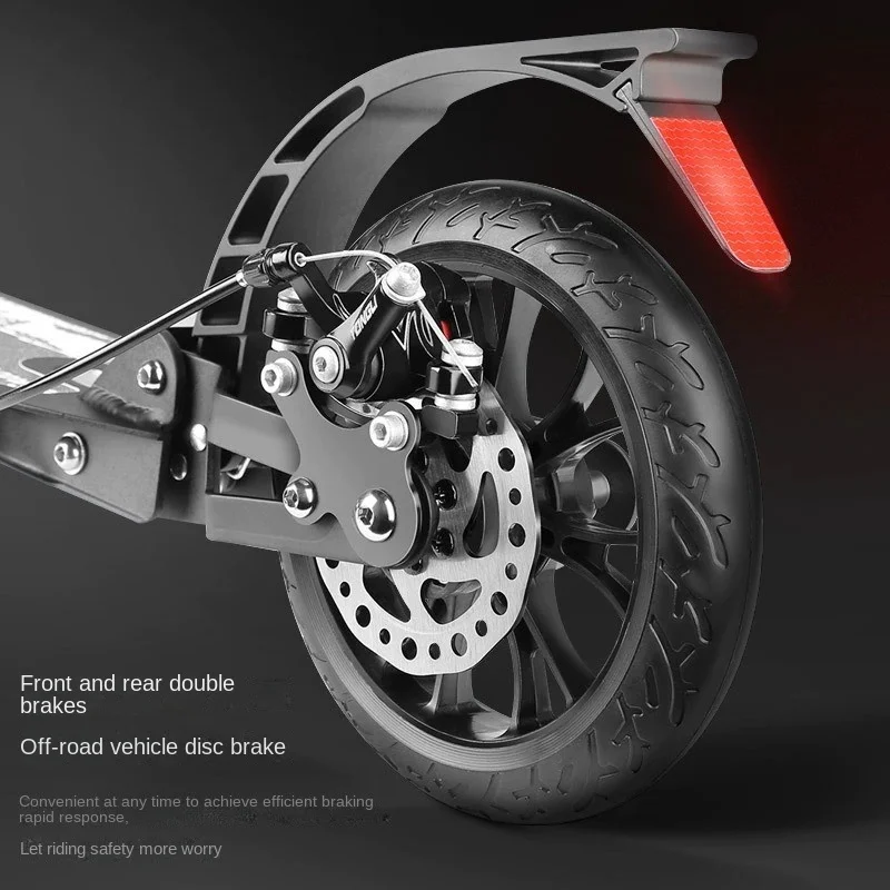 ZHIO Aluminum Alloy Two-wheel Shock-absorbing Adult Scooter One-second Folding Children's Scooter Youth Shock-absorbing