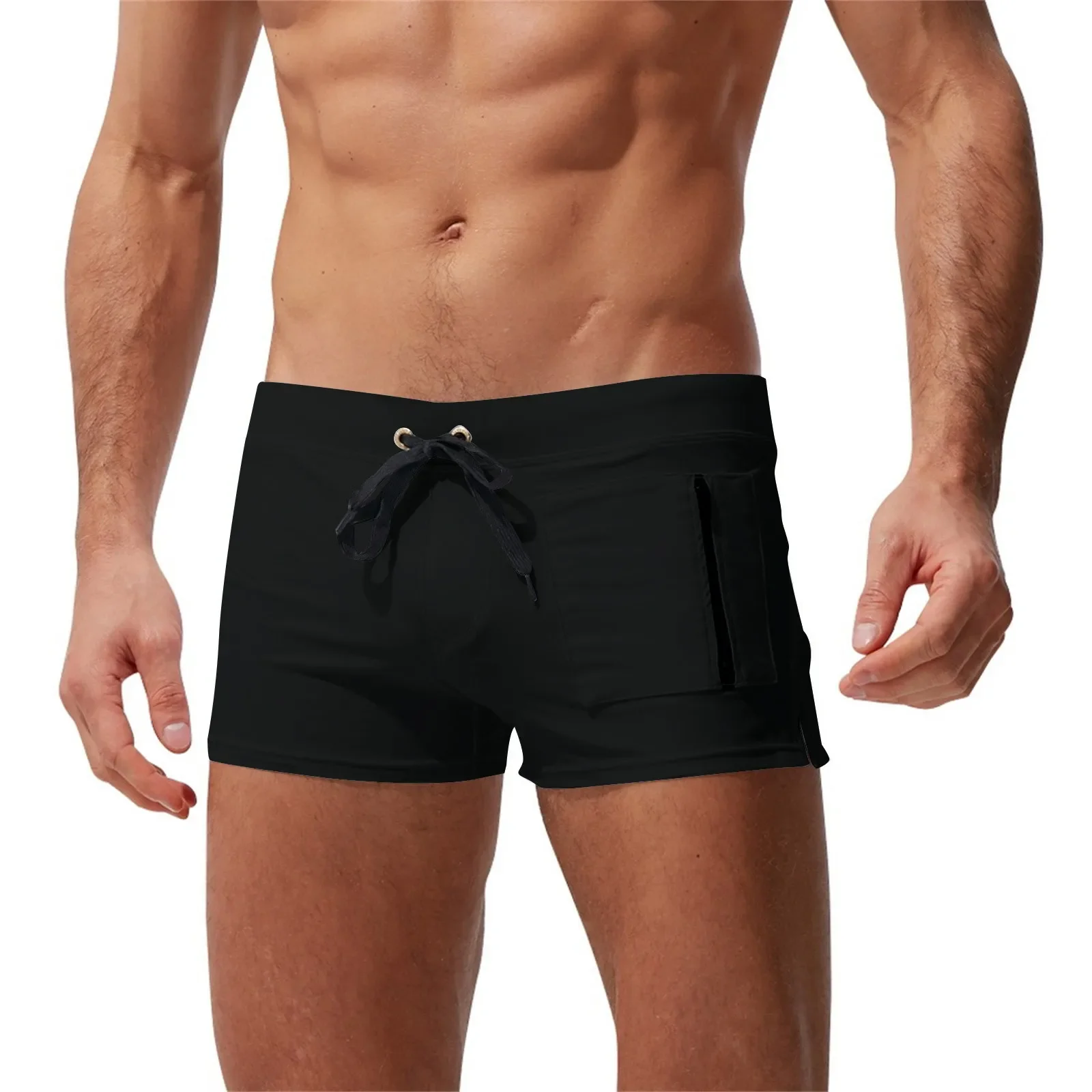 1pc Swim Shorts Men Zipper,Pocket Casual Mens Shorts Fast Dry BoardshortsJoggers Men'S Trunks Summer Mens, Short Homme Masculino