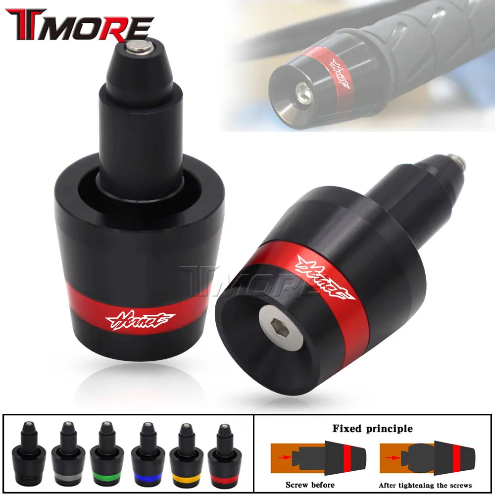 

For Honda CB400 CB500 CBF600 Hornet 600 Motorcycle 13-22mm Handle Bar End Weight Handlebar Grips Cap Plug