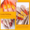 6 x 0.5oz Large Capacity Yellow Orange Red Colors Air Dry Dipping Powder Set Long Lasting for Salon Nail Art 3