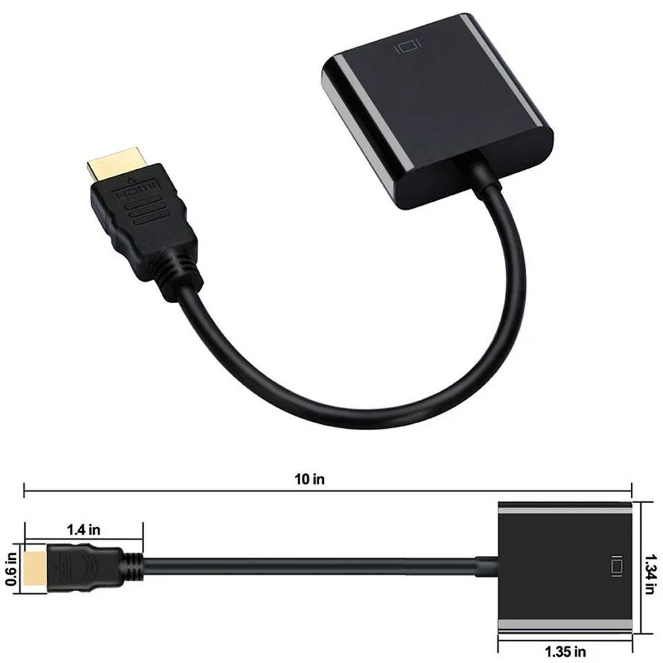 QGeeM HDMI to VGA Adapter Digital to Analog Video Audio Converter
