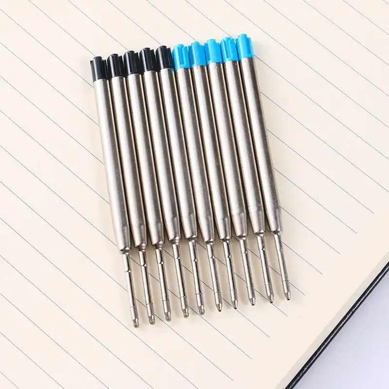 

10Pcs 9.9cm Replaceable Metal Pen Refills 1.0mm Special Office Business Ballpoint Pen Refill Rods for Writing Office Stationery