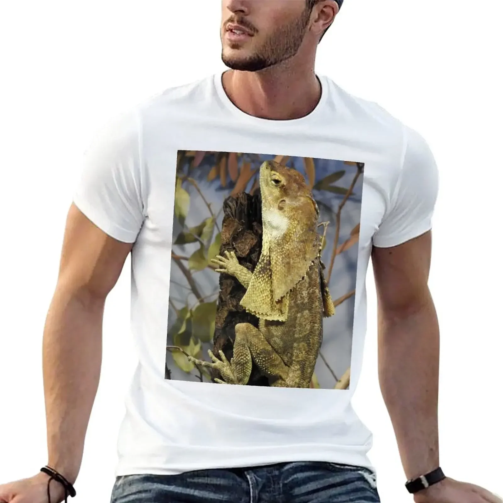 

Frilled-neck Lizard T-Shirt plus size tops tees mens t shirts pack