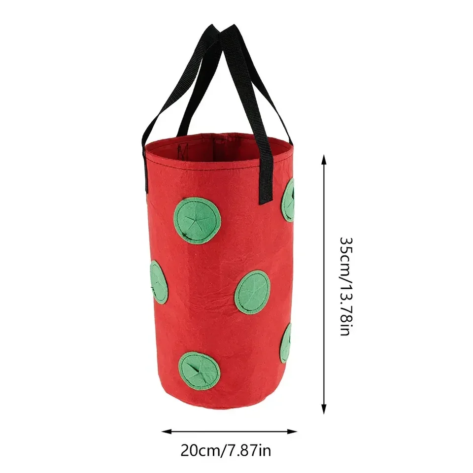 6 Sacchi Per Coltivazione Patate 7 Galloni In Tessuto Non Tessuto – Vasi Per Piante Di Pomodoro Con Maniglie, Per Balcone E Giardino 35x28cm