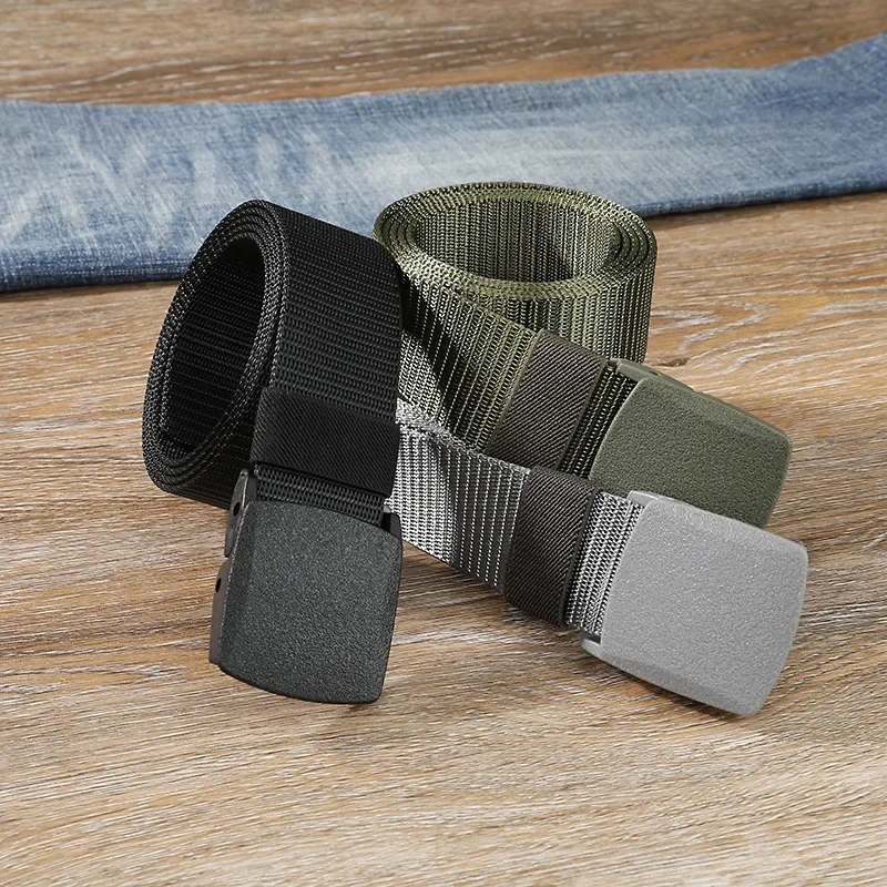 3.8X110cm High Quality Automatic Buckle Nylon Men Belt Outdoor Hunting Multifunctional Tactical Canvas Camouflage Belt for Women