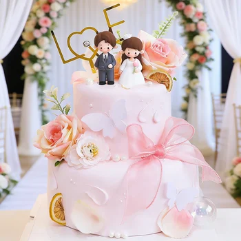 Elegant Wedding Cake Topper Wedding Cake