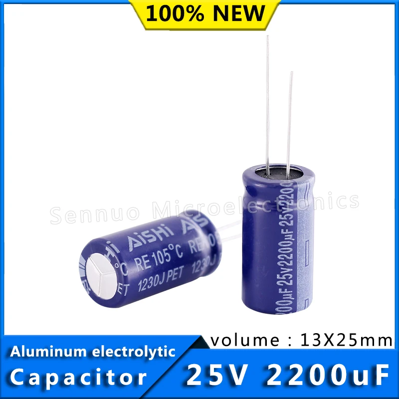 

5/Pcs 2200uf 25v 105 degrees celcois 13X25 High Frequency Low Resistance Aluminum Electrolytic Capacitor 25V 2200uF 13*25mm