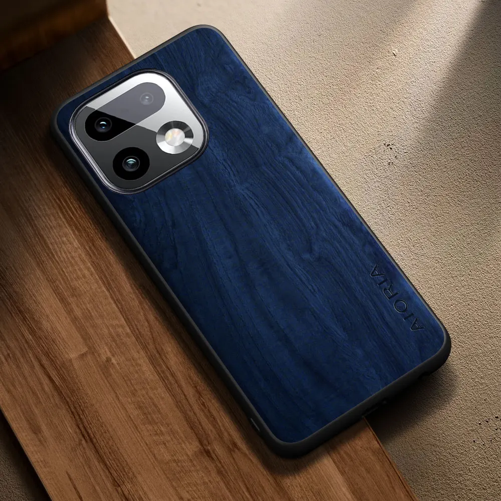Stylish Wooden Pattern PU Leather Phone Case Cover