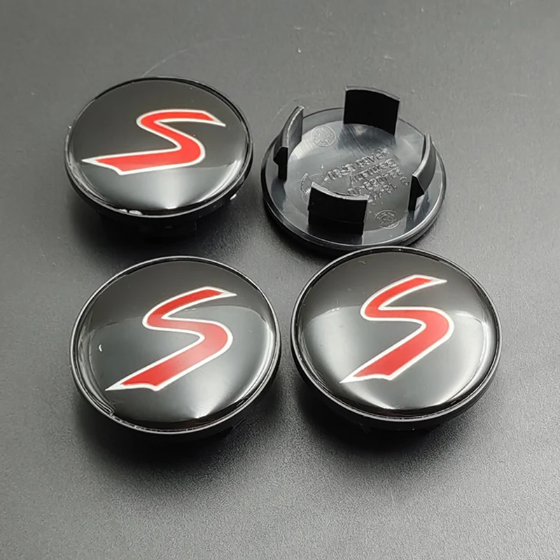 54mm ABS Cooper S Wheel Center Caps Emblem Rims Badge Hub Caps 4pcs For Cooper S R53 R56 F56 Accessories