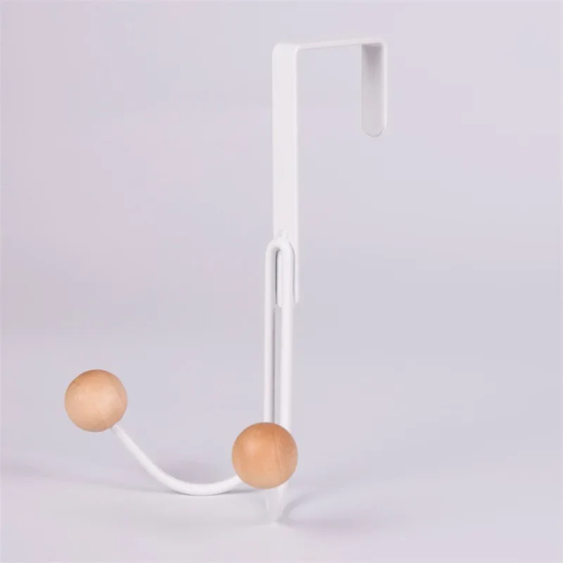 Double Hanger Hooks Over The Door Free Punching for Hanging Hats Bags Holder Tie Scarf Key Hook Clothes Coats Rack Towel Shelf storage hook door hook