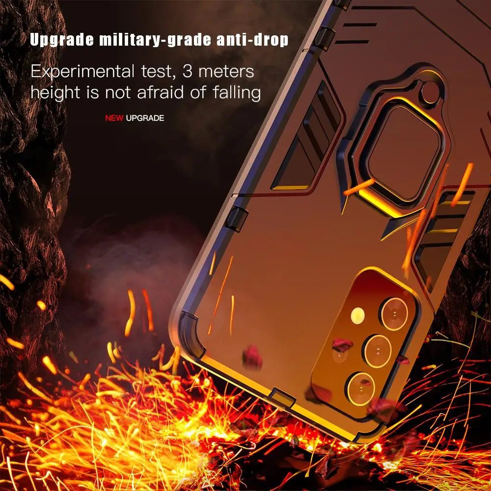 Shockproof Magnetic Ring Holder Stand Armour Phone Case