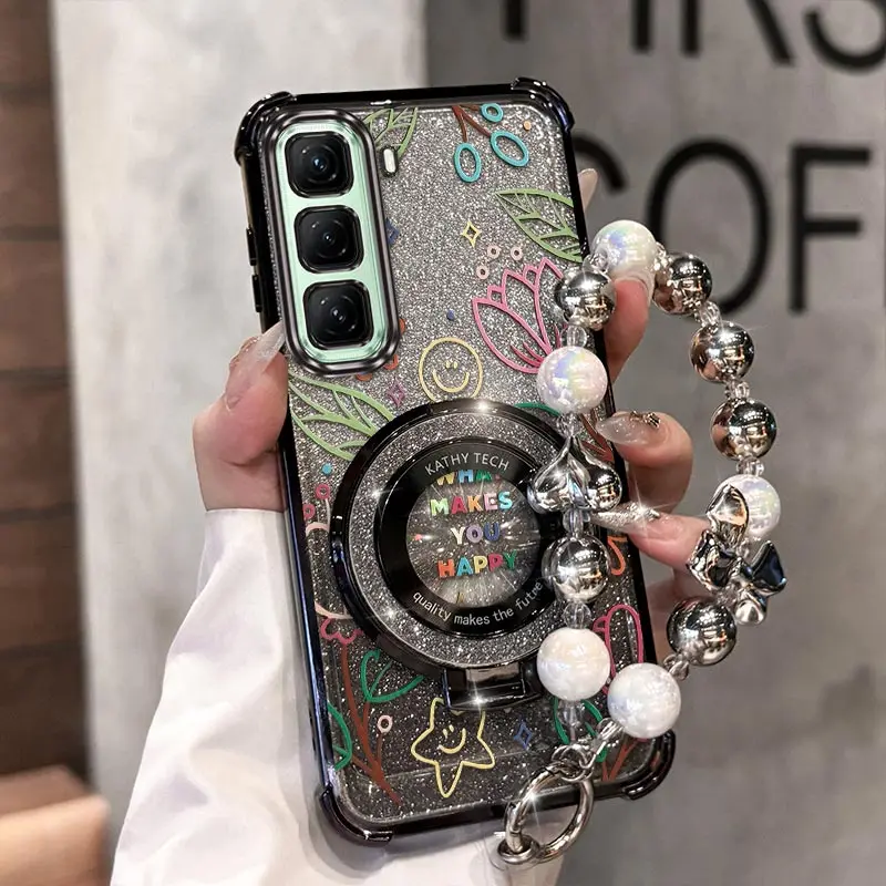 Grass Plating Bracelet Holder Phone Case - Hot 50 Small Series