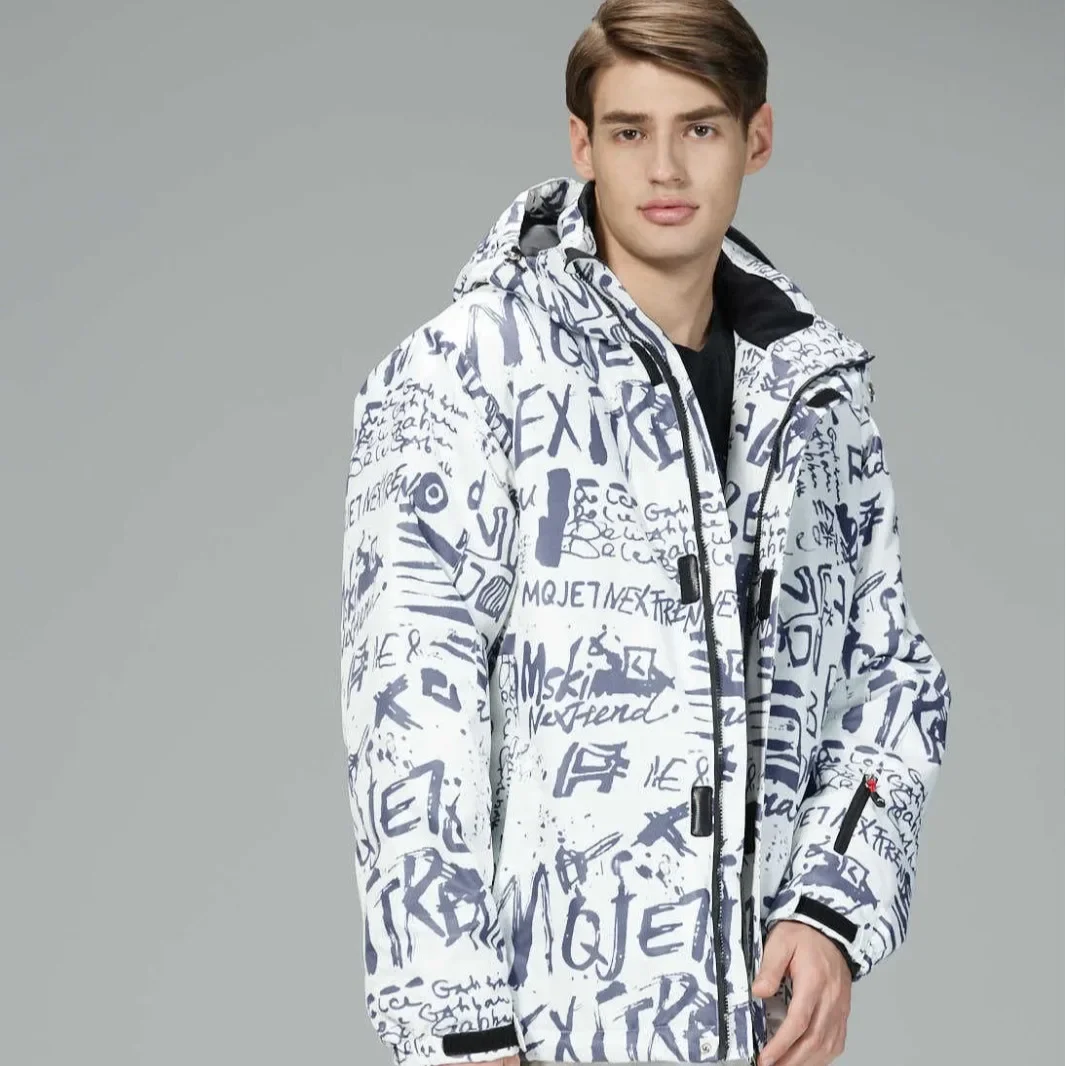 Deep Khaki Color Ski Suit Single Board Double Board Thickened Skiing Outdoor Fattening, And Enlarged Men's Clothing