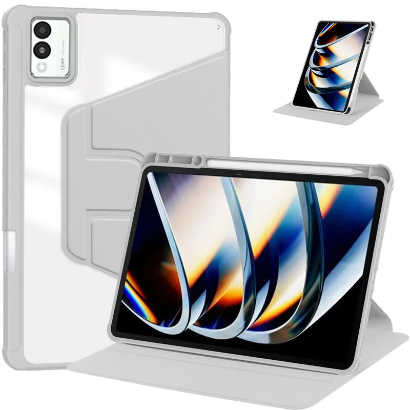 360 Rotating Acrylic Hard Stand Cover with Pencil Holder
