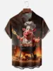 Hawaii Men's Shirt 3D Print Funny Cartoon Animal Short-sleeved Tops Summer Casual Men's Clothes Street fashion shirt for boys 2