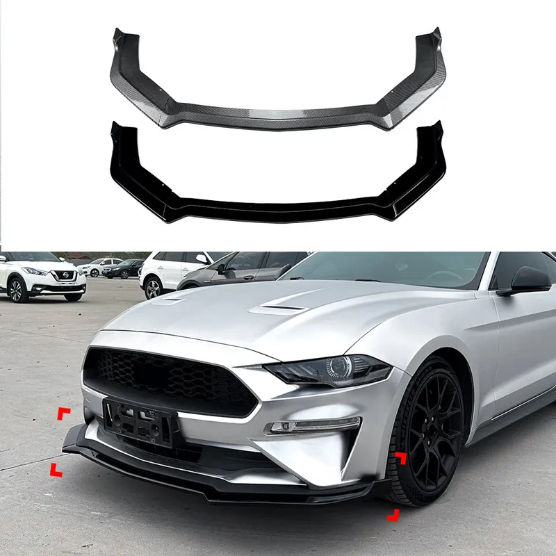 For Ford Mustang GT500Style Bumper 2015-2021 Front Bumper Corner Spoiler Winglet
