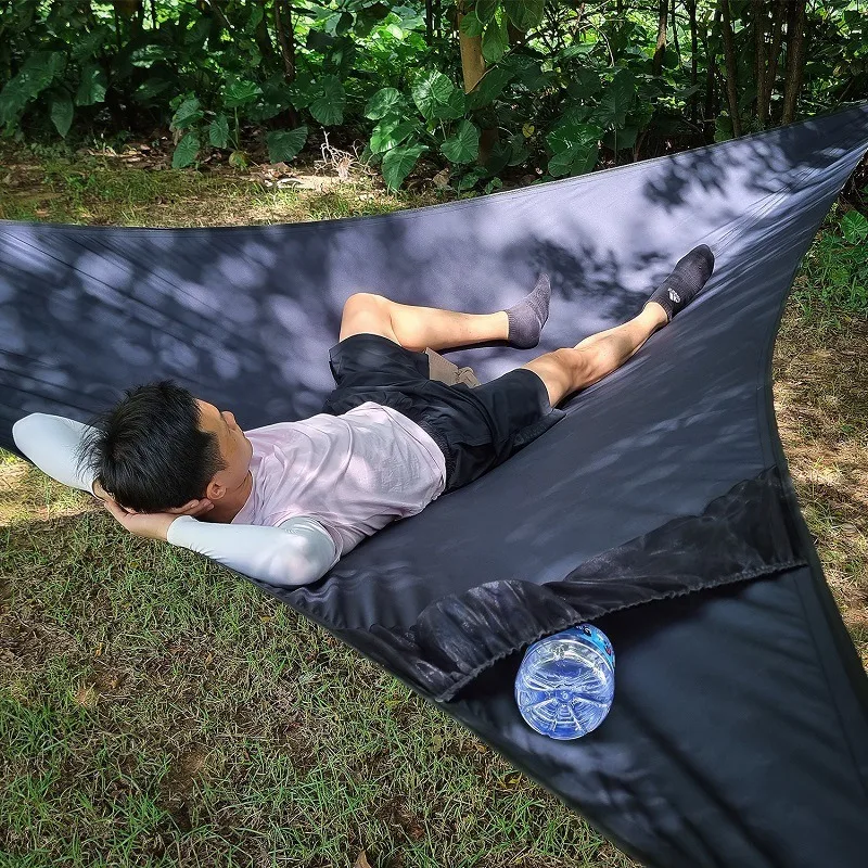 Traveler 400X400X300CM Outdoor camping triangle hammock Oxford cloth camping anti rollover hammock with tensioner 3